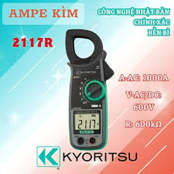 Đồng hồ ampe kìm Kyoritsu 2117R đa dạng thang đo