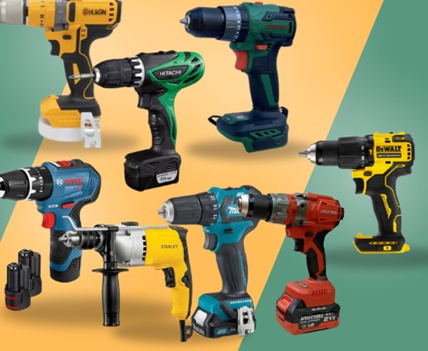 Các thương hiệu máy khoan uy tín như Bosch, Dewalt, Makita