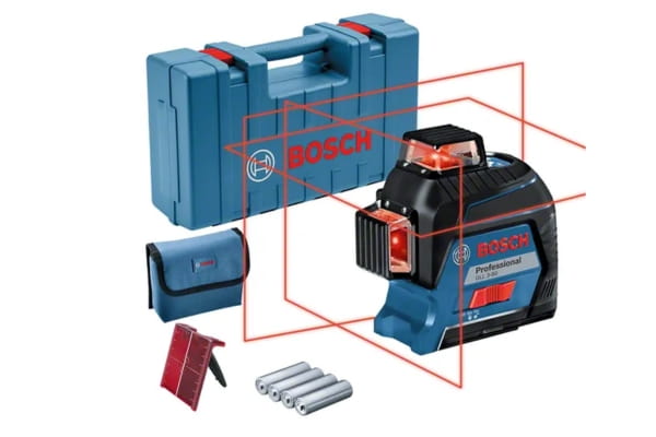 Trọn bộ sản phẩm máy cân mực laser Bosch GLL 3-80 