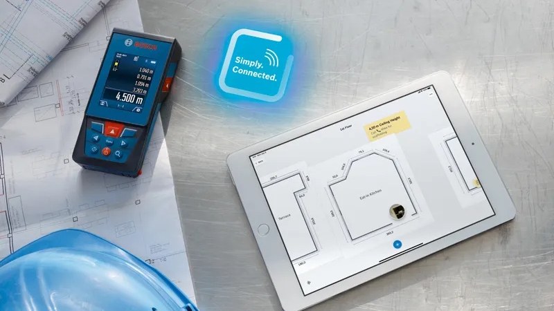 Bosch GLM 100-25 C có thể kết nối bluetooth
