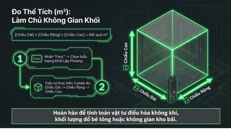 Đo thể tích dễ dàng bằng thước đo laser Bosch GLM 50-27 CG 