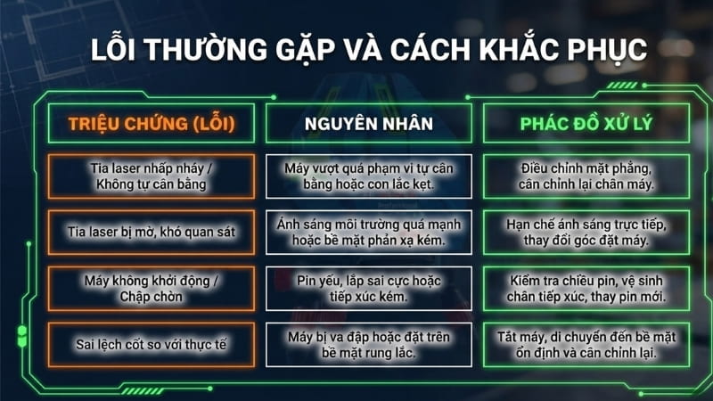 Những lỗi phổ biến và cách khắc phục nhanh chóng, hiệu quả 