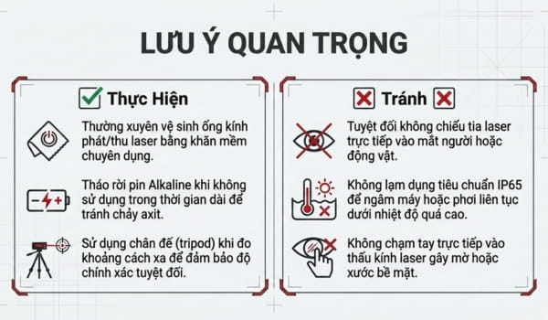 Những điều cần lưu ý khi sử dụng máy đo khoảng cách Leica Disto X3