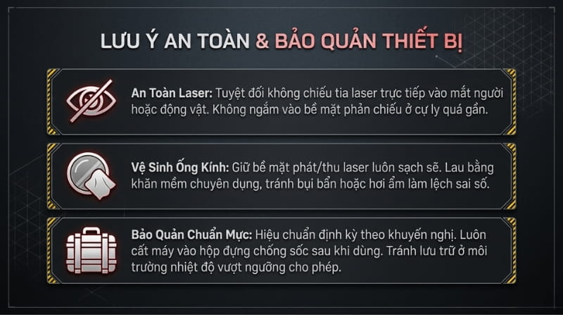 Lưu ý để sử dụng Leica Disto X4 đo chính xác, đảm bảo độ bền lâu dài 