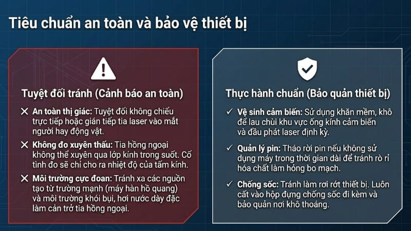Những điều cần lưu ý khi sử dụng súng bắn nhiệt độ hồng ngoại Bosch GIS 500 