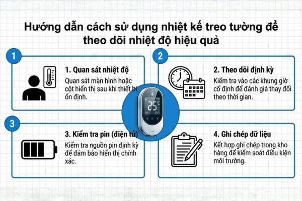 Hướng dẫn cách sử dụng nhiệt kế treo tường