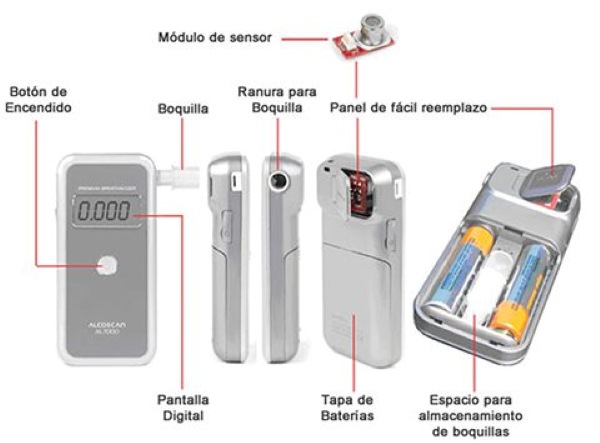 Thiết bị đo nồng độ cồn trong hơi thở Sentech AL7000 có thiết kế đơn giản, nhỏ gọn
