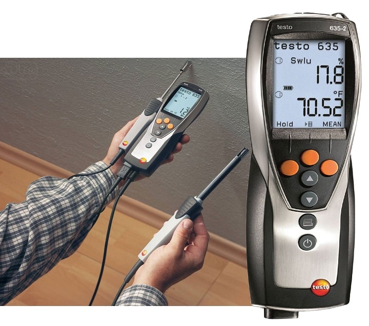 Máy đo nhiệt độ độ ẩm áp suất Testo 635-2