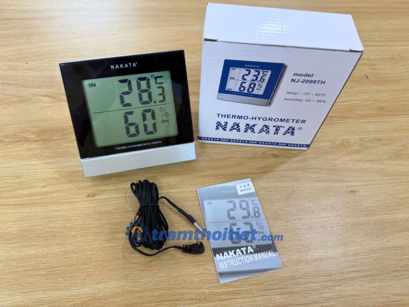 Nhiệt kế ẩm điện tử Nakata NJ-2099-TH để bàn