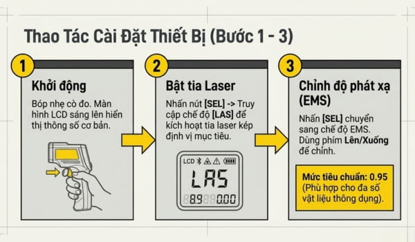 Nhấn nút SEL để điều chỉnh các chế độ đo của Fluke 59 Max 